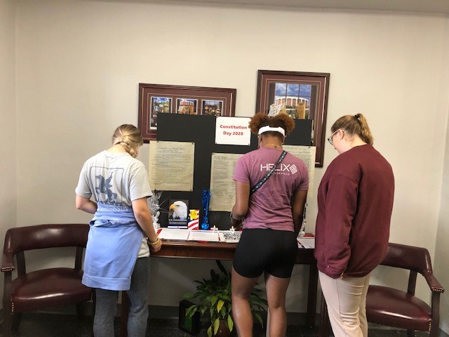 MSU students attending Constitution Day 2020